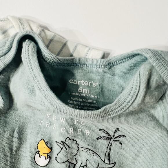 Lot of (3) Baby One Piece's 6 Months Carter Boys  Dinosaur - Picture 2 of 6